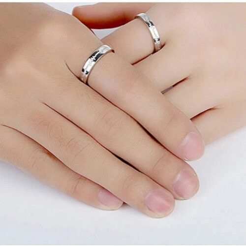 Anillos para Novios Latidos del Corazón - Bañado en Plata Ley 925 - Imagen 3