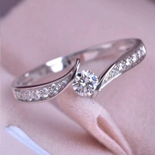 Anillo de Precompromiso Gema Esfera – Bañado en Plata Ley 925 - Imagen 2