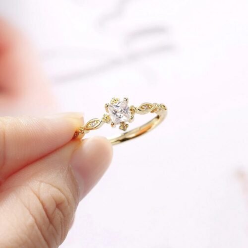 Anillo Promesa Eterna - Bañado en Oro Dorado 18K - Imagen 2