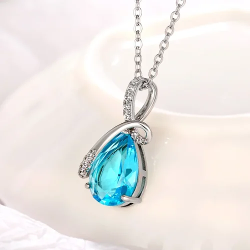 Collar Gota de Agua - 100% Plata Tibetana Ley 925