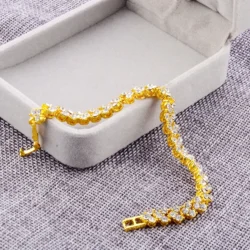 Pulsera Cristales Infinitos - Bañado en Oro Dorado 18K