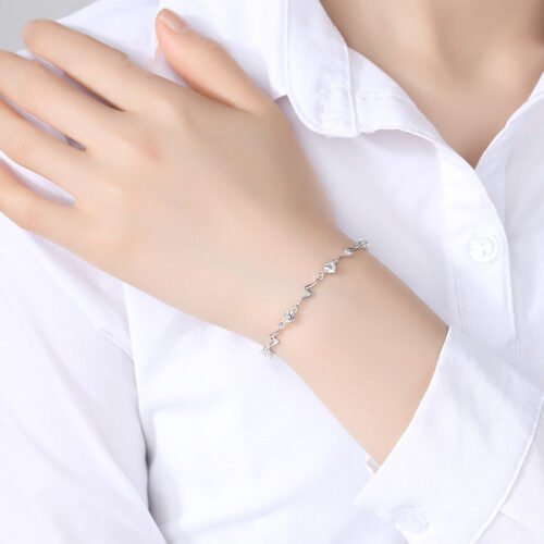 Pulsera Estrellas Azules - 100% Plata Tibetana Ley 925 - Imagen 4