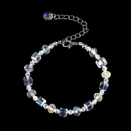 Pulsera Cubo de Cristal - Acero Quirúrgico - Imagen 2